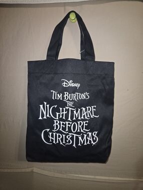 Disney Tim Burton's The Nightmare Before Christmas Black Tote Bag